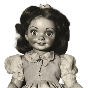 Scary 1940S Doll Vinyl Car Decal Sticker – Waterproof & UV-Resistant 8"