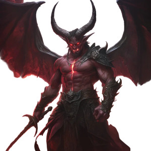 Infernal Demon Lord Vinyl Car Decal Sticker – Waterproof & UV-Resistant 8"