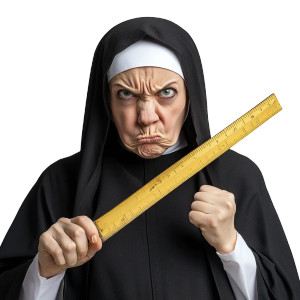 Angry Nun Vinyl Car Decal Sticker – Waterproof & UV-Resistant 8"