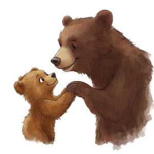 Mother And Baby Bears Vinyl Car Decal Sticker – Waterproof & UV-Resistant 8"