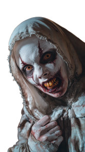 Demonic Nun Portrait Vinyl Car Decal Sticker – Waterproof & UV-Resistant 8"