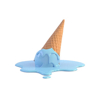 Melted Ice Cream Cone Vinyl Car Decal Sticker – Waterproof & UV-Resistant 8"