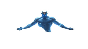 Ethereal Blue God Vinyl Car Decal Sticker – Waterproof & UV-Resistant 8"