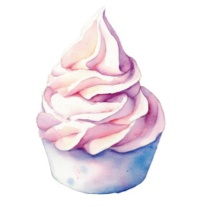 Whipped Cream Art Vinyl Car Decal Sticker – Waterproof & UV-Resistant 8"