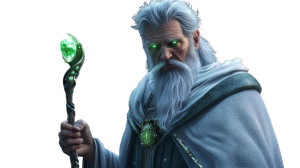 Cyberpunk Wizard Sage Vinyl Car Decal Sticker – Waterproof & UV-Resistant 8"