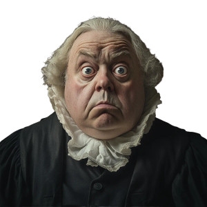 Colonial Judge Portrait Vinyl Car Decal Sticker – Waterproof & UV-Resistant 8"