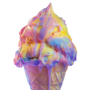 Futuristic Ice Cream Vinyl Car Decal Sticker – Waterproof & UV-Resistant 8"
