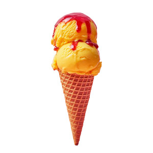 Mango Ice Cream Cone Vinyl Car Decal Sticker – Waterproof & UV-Resistant 8"