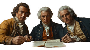 Founding Fathers Writing Vinyl Car Decal Sticker – Waterproof & UV-Resistant 8"