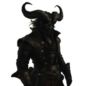 Tiefling Pirate Captain V2 Vinyl Car Decal Sticker – Waterproof & UV-Resistant 8" Tiefling Pirate Captain V2 Vinyl Car Decal Sticker – Waterproof & UV-Resistant 8"