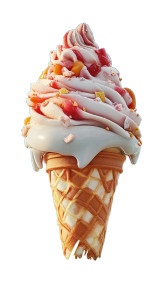 Giant Ice Cream Sundae Vinyl Car Decal Sticker – Waterproof & UV-Resistant 8"