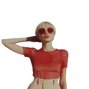 Retro Heroic Blonde Vinyl Car Decal Sticker – Waterproof & UV-Resistant 8"