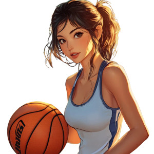 Basketball Girl Vinyl Car Decal Sticker – Waterproof & UV-Resistant 8"