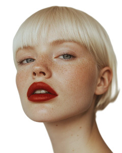 Red Lipstick Close-Up Vinyl Car Decal Sticker – Waterproof & UV-Resistant 8"