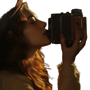 Woman Kissing Camera Vinyl Car Decal Sticker – Waterproof & UV-Resistant 8"