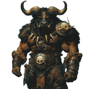 Minotaur Chieftain Vinyl Car Decal Sticker – Waterproof & UV-Resistant 8"