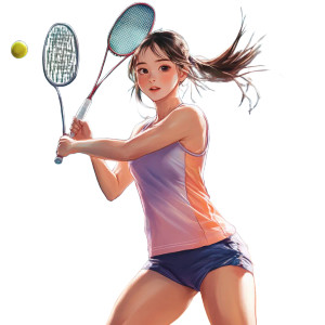 Girl Playing Badminton Vinyl Car Decal Sticker – Waterproof & UV-Resistant 8" Girl Playing Badminton Vinyl Car Decal Sticker – Waterproof & UV-Resistant 8"