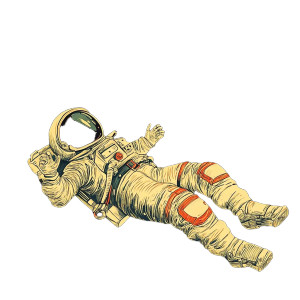 Psychedelic Space Astronaut V2 Vinyl Car Decal Sticker – Waterproof & UV-Resistant 8"