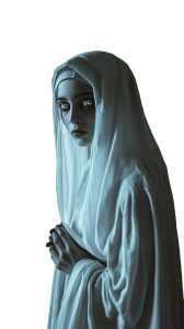 Sorrowful Ghostly Nun Vinyl Car Decal Sticker – Waterproof & UV-Resistant 8"