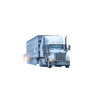 Snowy Delivery Truck Vinyl Car Decal Sticker – Waterproof & UV-Resistant 8"