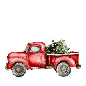 Christmas Truck Illustration Vinyl Car Decal Sticker – Waterproof & UV-Resistant 8" Christmas Truck Illustration Vinyl Car Decal Sticker – Waterproof & UV-Resistant 8"