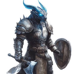 Dragonborn Knight V3 Vinyl Car Decal Sticker – Waterproof & UV-Resistant 8"