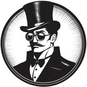 Top Hat Monocle Logo Vinyl Car Decal Sticker – Waterproof & UV-Resistant 8"