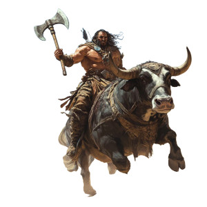 Warrior On Bull Vinyl Car Decal Sticker – Waterproof & UV-Resistant 8" Warrior On Bull Vinyl Car Decal Sticker – Waterproof & UV-Resistant 8"