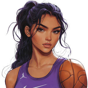 Sporty Basketball Player Vinyl Car Decal Sticker – Waterproof & UV-Resistant 8"