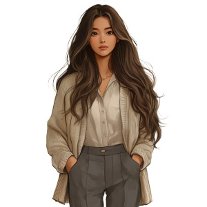 Mixed Heritage Woman Vinyl Car Decal Sticker – Waterproof & UV-Resistant 8"