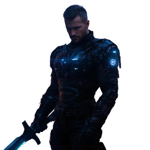 Nordic Sci-Fi Warrior Vinyl Car Decal Sticker – Waterproof & UV-Resistant 8"