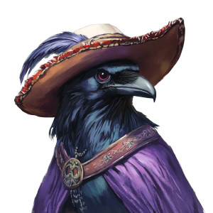 Raven In Sombrero Vinyl Car Decal Sticker – Waterproof & UV-Resistant 8"