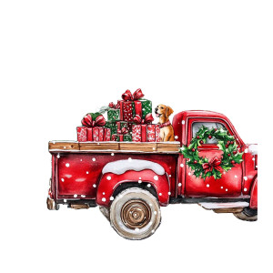 Festive Holiday Truck Vinyl Car Decal Sticker – Waterproof & UV-Resistant 8" Festive Holiday Truck Vinyl Car Decal Sticker – Waterproof & UV-Resistant 8"