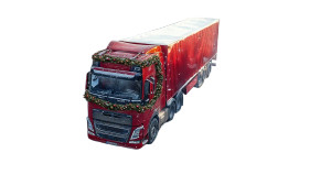 Decorated Snowy Truck Vinyl Car Decal Sticker – Waterproof & UV-Resistant 8"