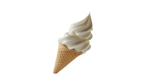 Vanilla Soft Serve Cone Vinyl Car Decal Sticker – Waterproof & UV-Resistant 8"