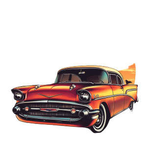 Retro Classic Car Vinyl Car Decal Sticker – Waterproof & UV-Resistant 8"