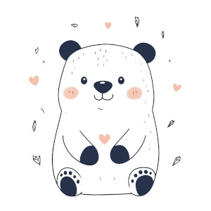 Cute Cartoon Bear V3 Vinyl Car Decal Sticker – Waterproof & UV-Resistant 8"