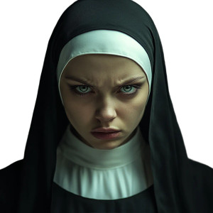 Angry Young Nun Vinyl Car Decal Sticker – Waterproof & UV-Resistant 8"