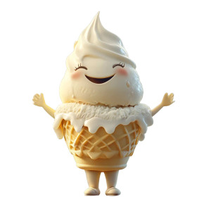 Living Vanilla Ice Cream Vinyl Car Decal Sticker – Waterproof & UV-Resistant 8"