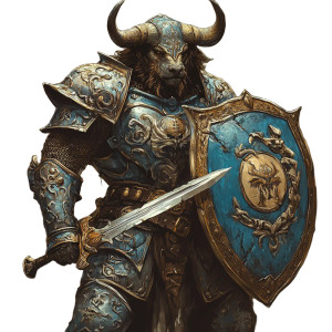 Minotaur Paladin V4 Vinyl Car Decal Sticker – Waterproof & UV-Resistant 8"