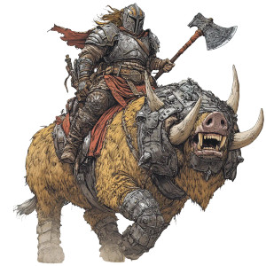 Dain Ironfoot Boar Rider Vinyl Car Decal Sticker – Waterproof & UV-Resistant 8"