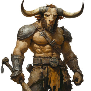 Minotaur Barbarian Blacksmith Vinyl Car Decal Sticker – Waterproof & UV-Resistant 8" Minotaur Barbarian Blacksmith Vinyl Car Decal Sticker – Waterproof & UV-Resistant 8"