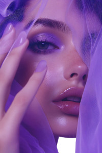 Purple Makeup Influencer Vinyl Car Decal Sticker – Waterproof & UV-Resistant 8"