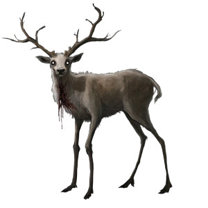 Possessed Deer Vinyl Car Decal Sticker – Waterproof & UV-Resistant 8"