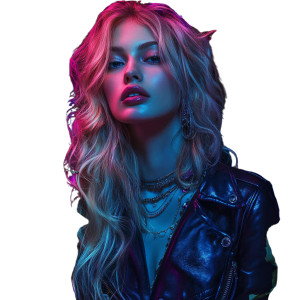 Blonde In Floral Vinyl Car Decal Sticker – Waterproof & UV-Resistant 8"