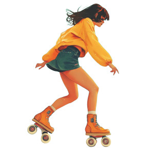 Skating Girl Vinyl Car Decal Sticker – Waterproof & UV-Resistant 8" Skating Girl Vinyl Car Decal Sticker – Waterproof & UV-Resistant 8"
