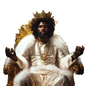 Golden Throne Jesus Vinyl Car Decal Sticker – Waterproof & UV-Resistant 8"