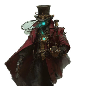 Steampunk Wizard V3 Vinyl Car Decal Sticker – Waterproof & UV-Resistant 8"