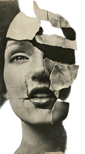 Fragmented Paper Woman Vinyl Car Decal Sticker – Waterproof & UV-Resistant 8"