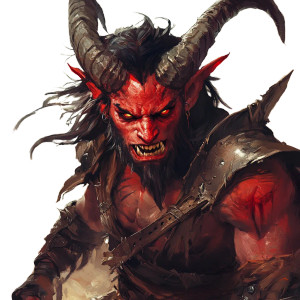 Feral Tiefling Fighter Vinyl Car Decal Sticker – Waterproof & UV-Resistant 8"